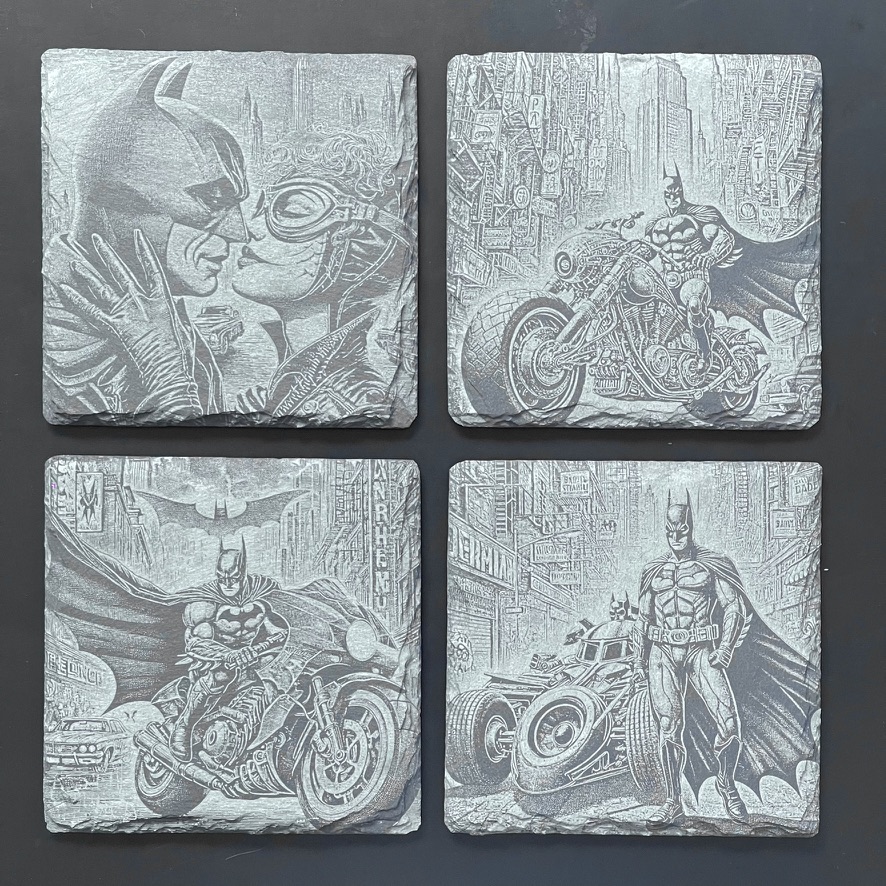 Unique Super Heroes Batman Slate Mat Engraved x4 Coaster Set #2 Man Cave Gifts Unique Super Heroes Batman Slate Mat Engraved x4 Coaster Set #2 Man Cave Gifts