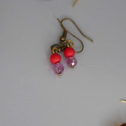 rainbow stripe Beaded Earrings length 2.2cm width 8mm