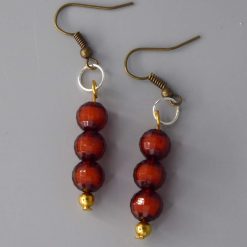 rainbow stripe Beaded Earrings length 2.2cm width 8mm
