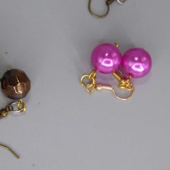 rainbow stripe Beaded Earrings length 2.2cm width 8mm