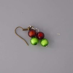 rainbow stripe Beaded Earrings length 2.2cm width 8mm