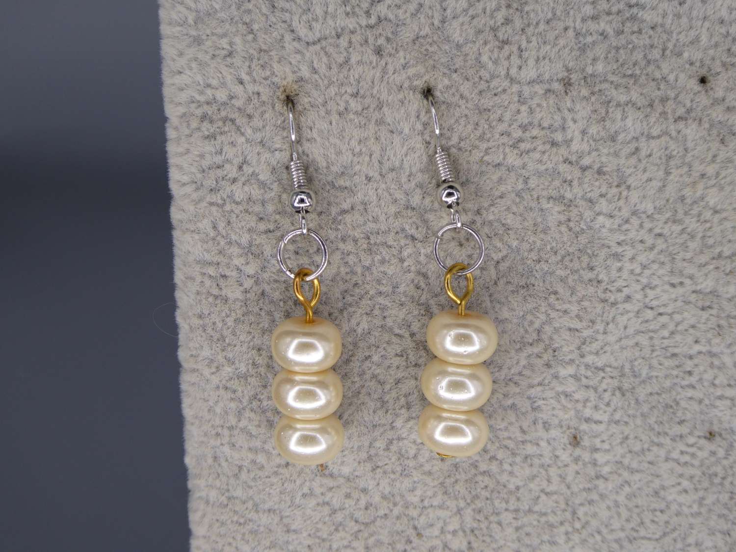 rainbow stripe Beaded Earrings length 2.2cm width 8mm rainbow stripe Beaded Earrings length 2.2cm width 8mm