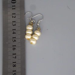 white beaded earrings length 21mm width 8mm 1 white beaded earrings length 21mm width 8mm 1