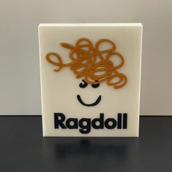 Ragdoll Logo 3D plaque Shelf / Desk Ideal Autistic Autism ADHD Sensory Gift 2