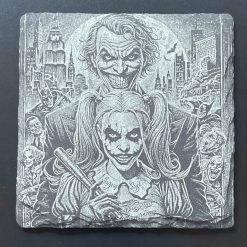 Super Heroes Harley Quinn Slate Mat Engraved x4 Coaster Set #2 Man Cave Gifts 2