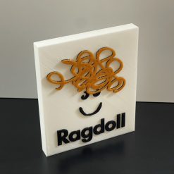 Ragdoll Logo 3D plaque Shelf / Desk Ideal Autistic Autism ADHD Sensory Gift 1