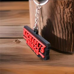 Personalised Stranger Things Style 3D Printed Keyring 1 Personalised Stranger Things Style 3D Printed Keyring 1