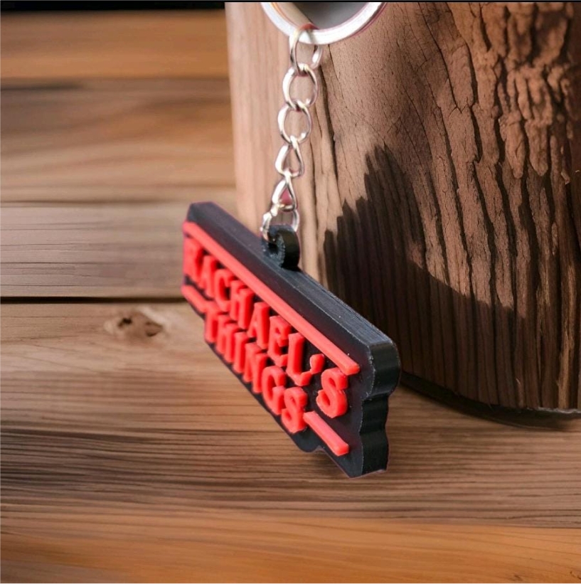 Personalised Stranger Things Style 3D Printed Keyring Personalised Stranger Things Style 3D Printed Keyring