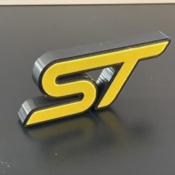3D Ford Fiesta Focus ST badge Yellow Wall Shelf Desk Standing Decorative Plaque Gift