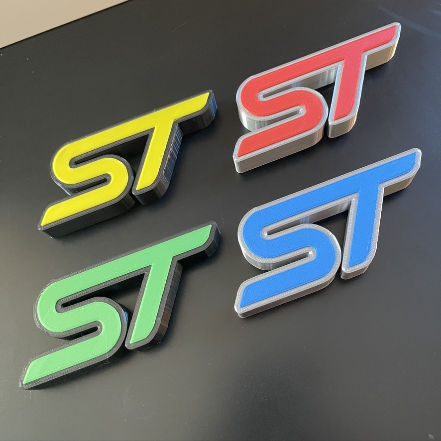 3D Ford Fiesta Focus ST badge Yellow Wall Shelf Desk Standing Decorative Plaque Gift 3D Ford Fiesta Focus ST badge Yellow Wall Shelf Desk Standing Decorative Plaque Gift