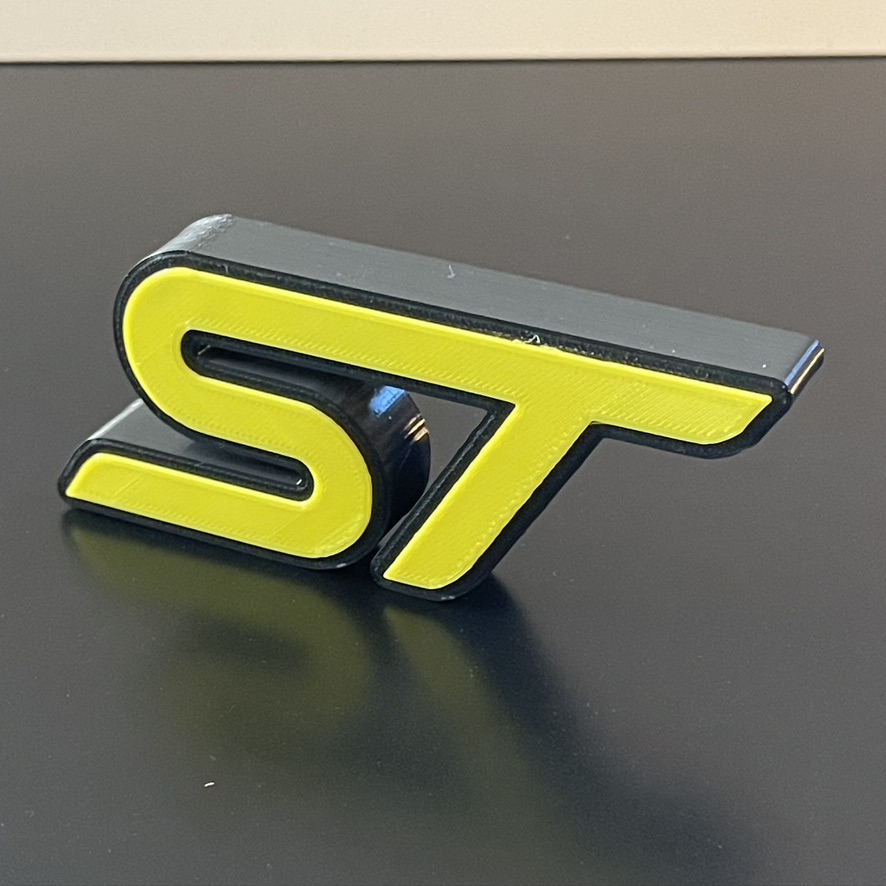 3D Ford Fiesta Focus ST badge Yellow Wall Shelf Desk Standing Decorative Plaque Gift 3D Ford Fiesta Focus ST badge Yellow Wall Shelf Desk Standing Decorative Plaque Gift