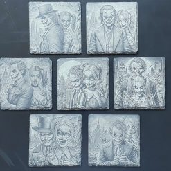 Unique Super Heroes Batman Slate Mat Engraved x4 Coaster Set #3 Man Cave Gifts 6