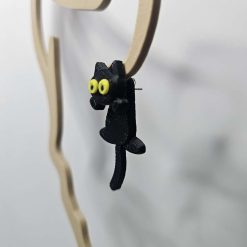 Handmade 3D Printed Clinging/Peeking Cat Stud Earrings