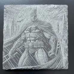 Unique Super Heroes Batman Slate Mat Engraved x4 Coaster Set #3 Man Cave Gifts 1