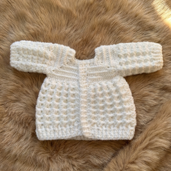 Newborn Baby Cardigan White