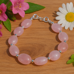 Rose Quartz & Antique Silver Bracelet 2 Rose Quartz & Antique Silver Bracelet 2