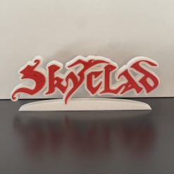3D Skyclad Metal Rock White/Red Wall Shelf Desk Stand Display Decorative Man Cave Gift