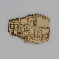 Fire Engine Handmade Wooden Magnet