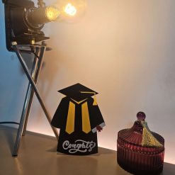 Handcrafted Graduation Card, Cap and Gown. Customisable 3