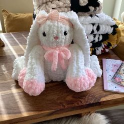 Handmade Knitted Floppy Eared Bunny