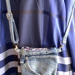 Slouchy denim bag made from recycled denim (Copy)