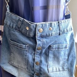 Slouchy denim bag made from recycled denim (Copy)