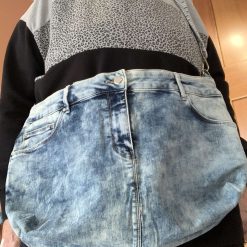 Slouchy recycled denim bag
