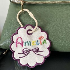 Embroidered Bag Tags Calico