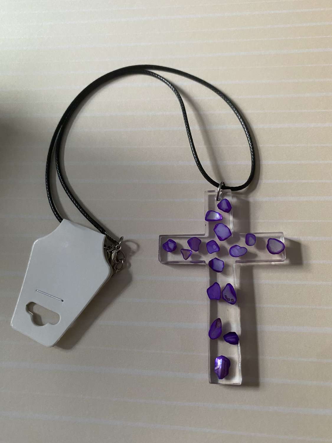 Beautiful handmade resin cross pendant necklace Beautiful handmade resin cross pendant necklace