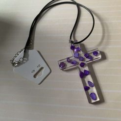 Beautiful handmade resin cross pendant necklace 1 Beautiful handmade resin cross pendant necklace 1