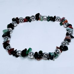 Agate & Flower Stretch Bracelet