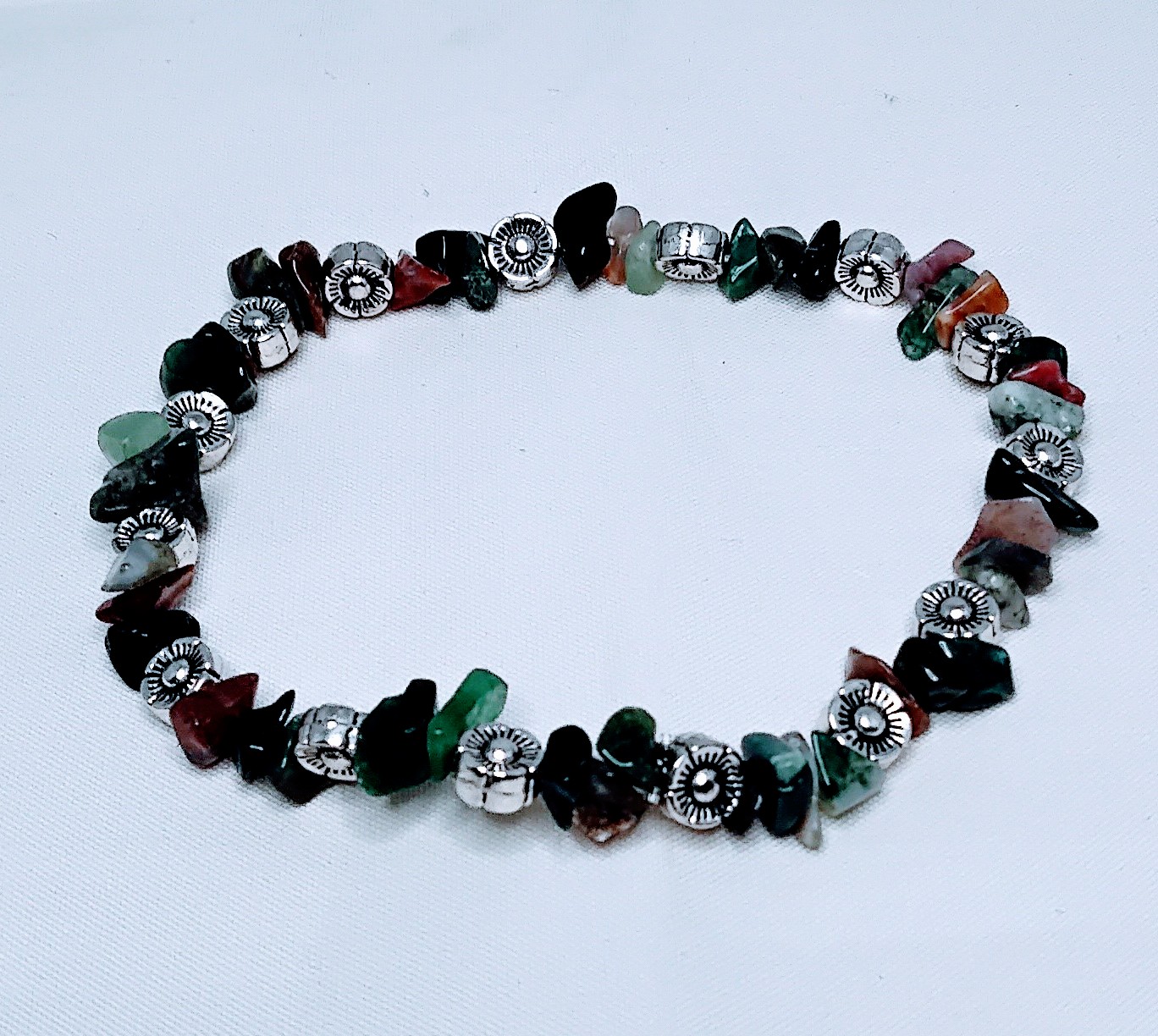 Agate & Flower Stretch Bracelet Agate & Flower Stretch Bracelet
