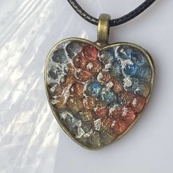 ❤️✨ Handmade Textured Heart Necklace ✨❤️
