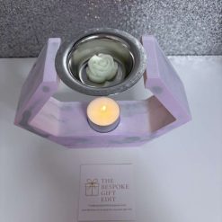 Geometric Wax Melt Burner – Pink & Grey Marble Effect 2 Geometric Wax Melt Burner – Pink & Grey Marble Effect 2