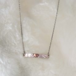Cariad Collection Bar heart necklace