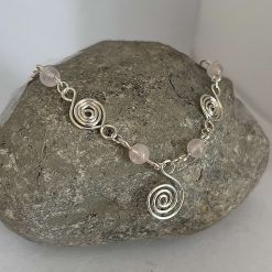 Rose Quartz Spiral Necklace 7 Rose Quartz Spiral Necklace 7