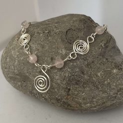 Rose Quartz Spiral Necklace 8 Rose Quartz Spiral Necklace 8