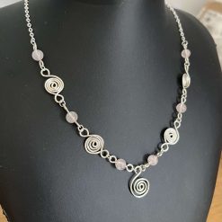 Rose Quartz Spiral Necklace 5 Rose Quartz Spiral Necklace 5