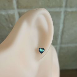 Abalone Heart Studs