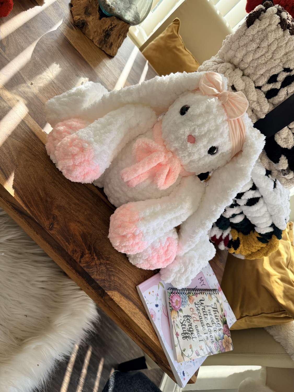 Handmade Knitted Floppy Eared Bunny Handmade Knitted Floppy Eared Bunny