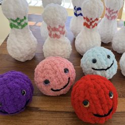 Handmade Knitted Soft Play Skittles / Bowling