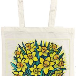 Daffodil Cotton Tote Bag, Printed on Both Sides, Unisex, 38 x 43 Centimetres