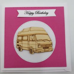 Handmade LT28 Camper Birthday Card