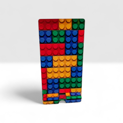 LEGO Style Print Phone Stand – Bright Colour Block Phone Holder