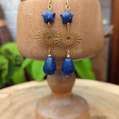 Earrings -Lapis sun & star