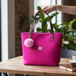 Real Harris Tweed Tote Pink