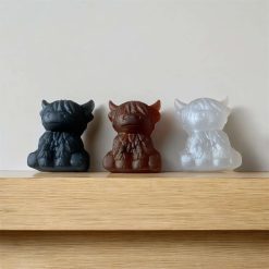 🐮✨ Handmade Highland Cow Ornaments - Set of 3 ✨🐮