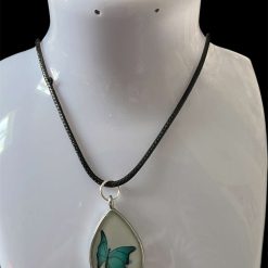 🦋✨ Handmade Butterfly Necklace - Teardrop Shape ✨🦋