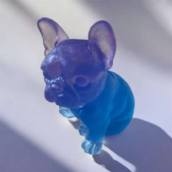 🐶💜💙 Handmade Two-Tone French Bulldog Ornament 💜💙🐶