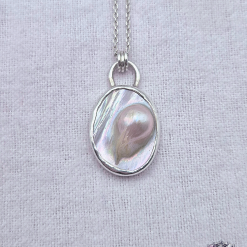 Pendant Only - Blister Pearl Sterling Silver Pendant